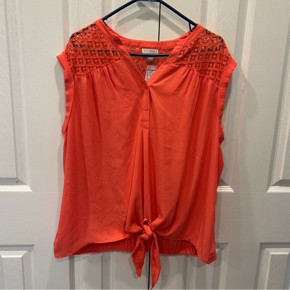 NEW NWT Dress Barn Roz Ali Sleeveless Top Shirt Plus Size 2X Curvy